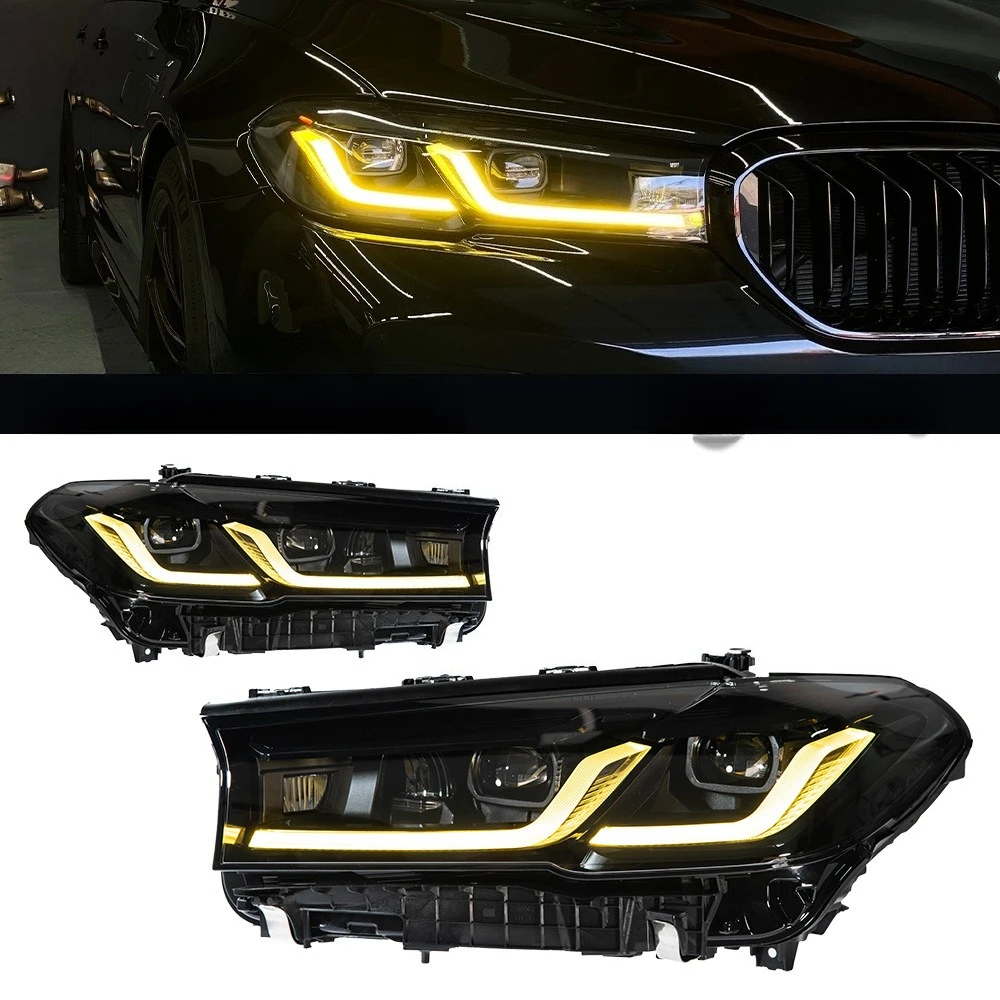 

Dedicated to 2018-2020 5 Series G30 modified black warrior headlight assembly car cross-border lighting