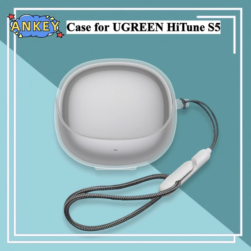 for UGREEN HiTune S5 Case Protective Transparent Clear TPU Covers Bluetooth Earphone Shell Portable