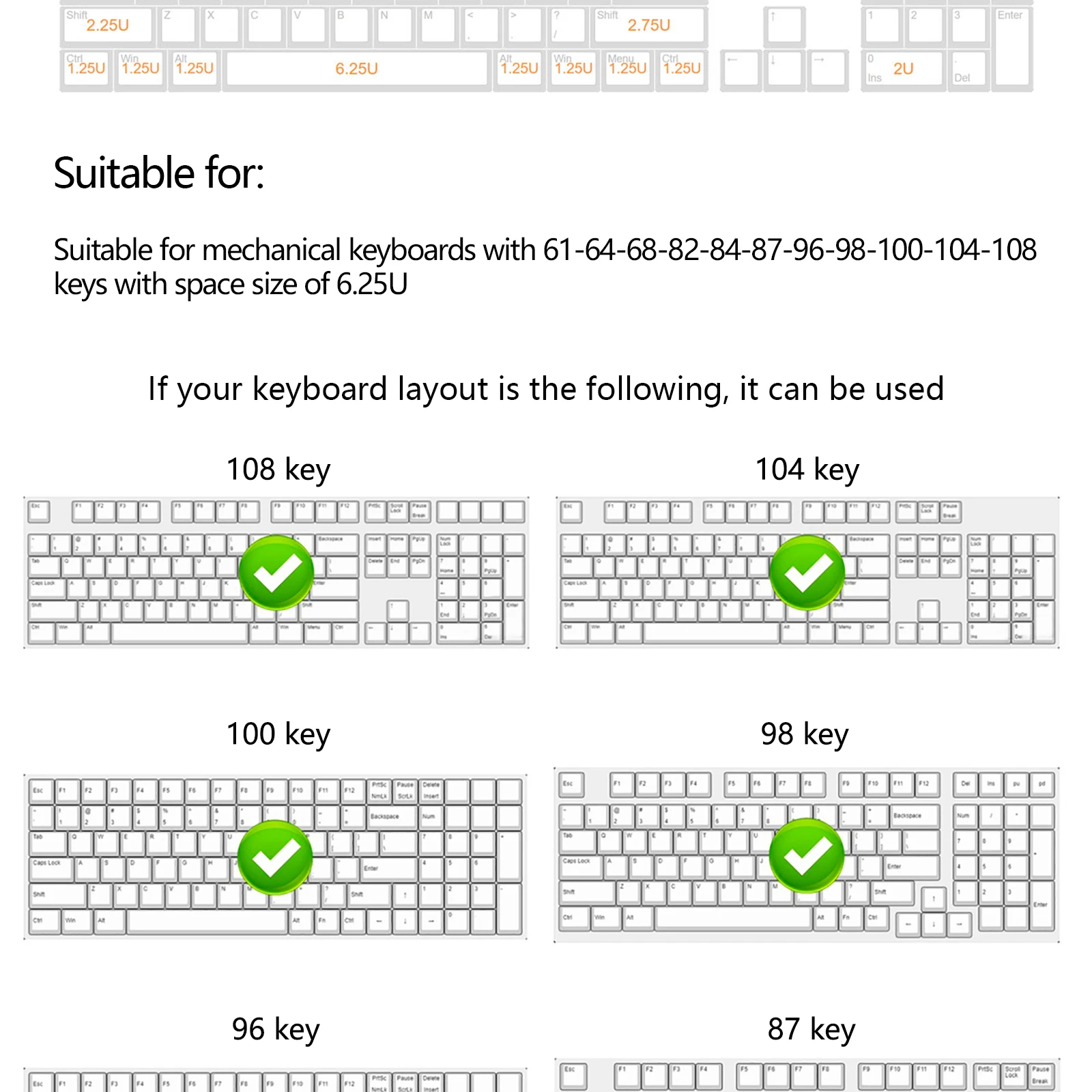 104 Keys PBT Pudding Keycaps Two-color Injection OEM Profile DIY Gaming Mechanical Keyboard Keycap for Gateron Cherry MX Switch