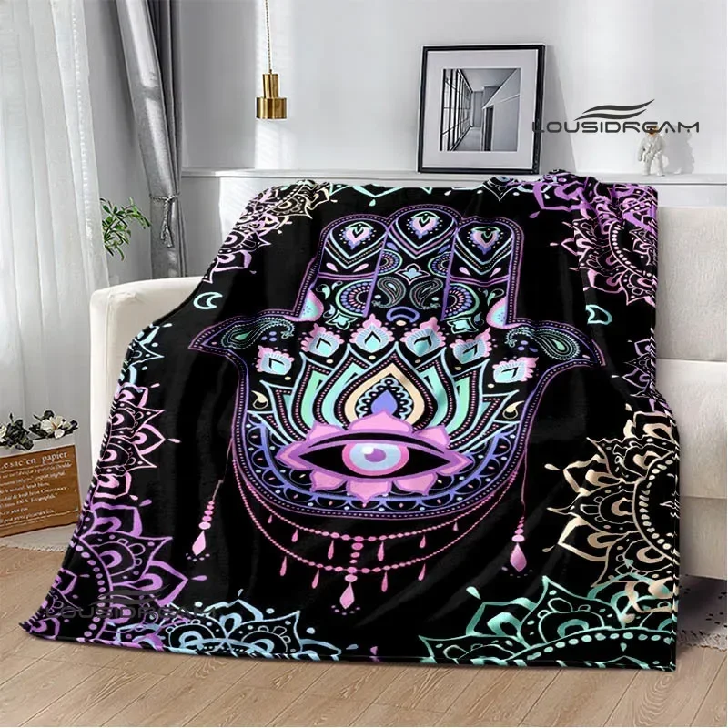 3D Hand Of Fatima Printed Blankets Fashion Warm Blanket Soft And Comfortable Blanket Home Travel Blanket Birthday Gift