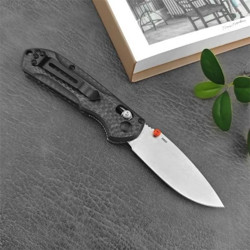 Pocket BM 565 Folding Knife Carbon Fiber Handle D2 Blade Outdoor Camping Everyday Carry Survival Hunting EDC Hand Tools Knives