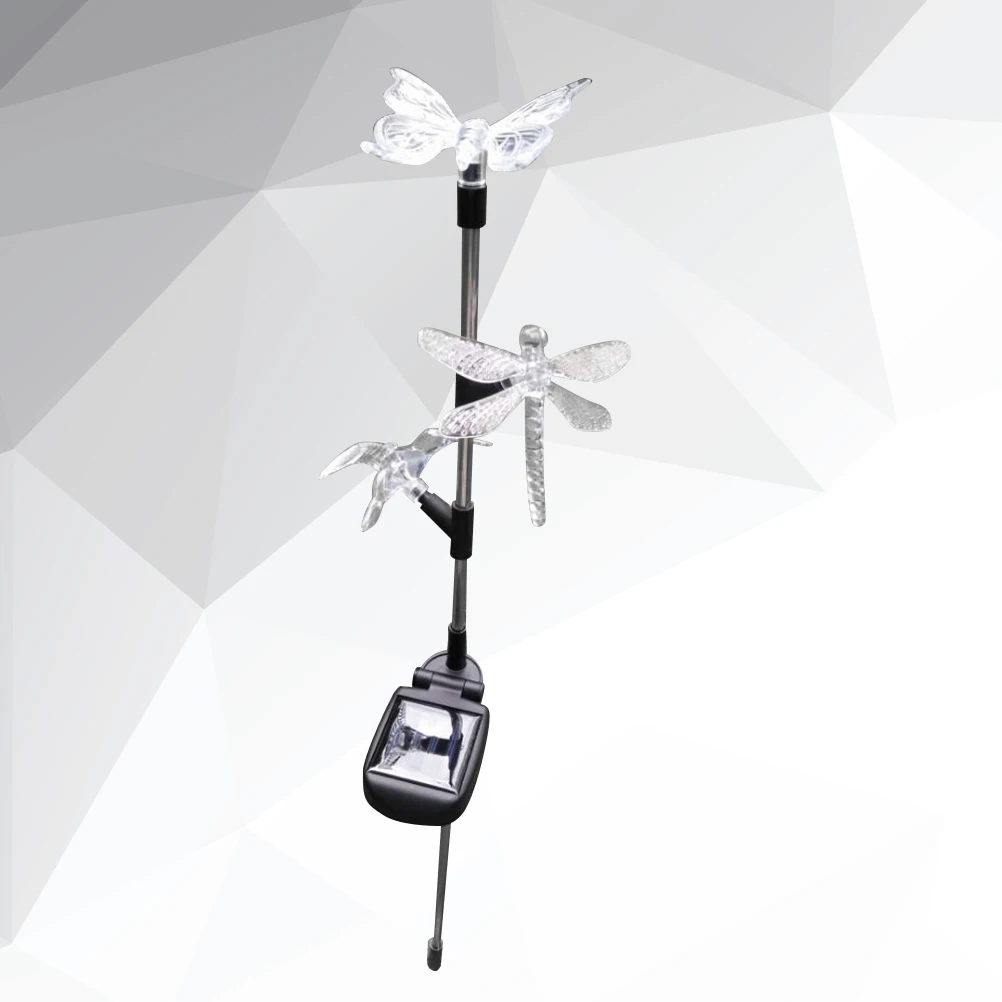สวนสัตว์ไฟพลังงานแสงอาทิตย์ Stake ตกแต่งภูมิทัศน์ Hummingbird DRAGONFLY กันน้ํากลางแจ้ง LED YARD Pathway Lighting