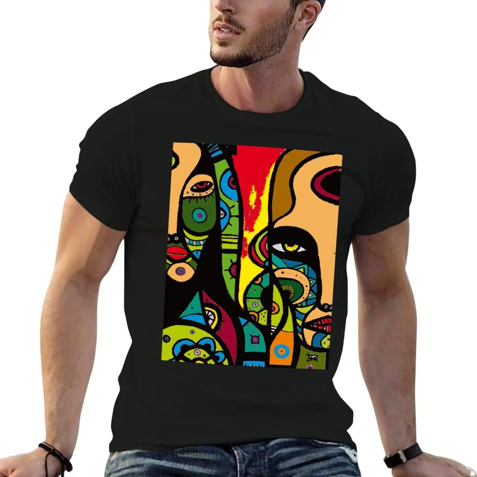 

Two Faces Red Fire T-Shirt t shirt men 100% cotton luxury brand t shirt personalised t shirts for man cotton T-Shirt