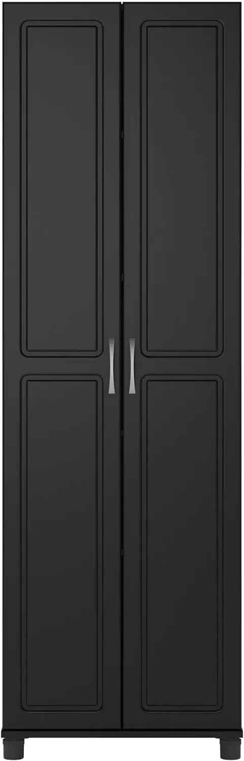 SystemBuild Shinall-Armoire de rangement utilitaire, 24 pouces, noir