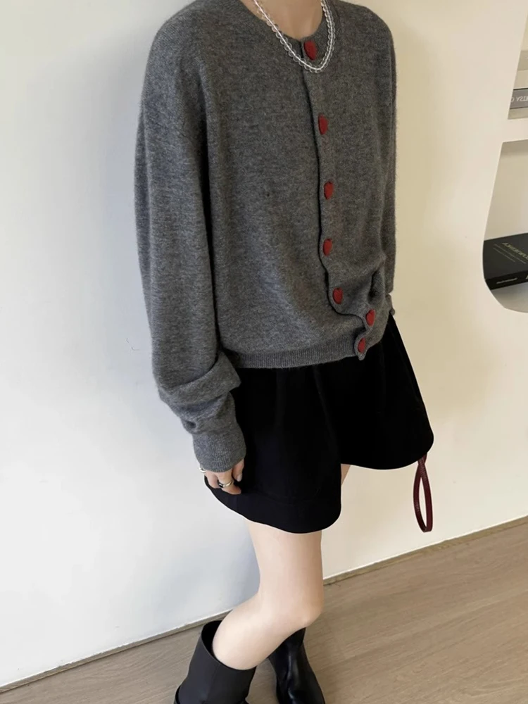 Herbst Winter Camere Gestrickte Offene Strickjacke Lange Sve runde Ne Bequeme Weiche Haut-Freundliche Pullover Mantel Koreanische Sle