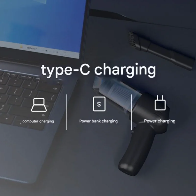 9000Pa コードレスハンドヘルド掃除機 - ペットの毛、車、RV 用ポータブルクリーナー、Type-C 充電式、外出先でダストバスター