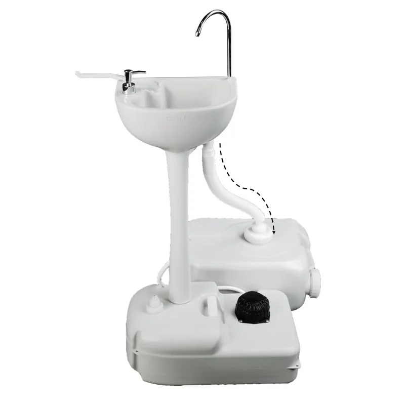 RV Portable Foot-Operated Sink 17L Water Tank Mobile Hand Wash Station ForRV / Caravan / Campervan / Travel Trailer