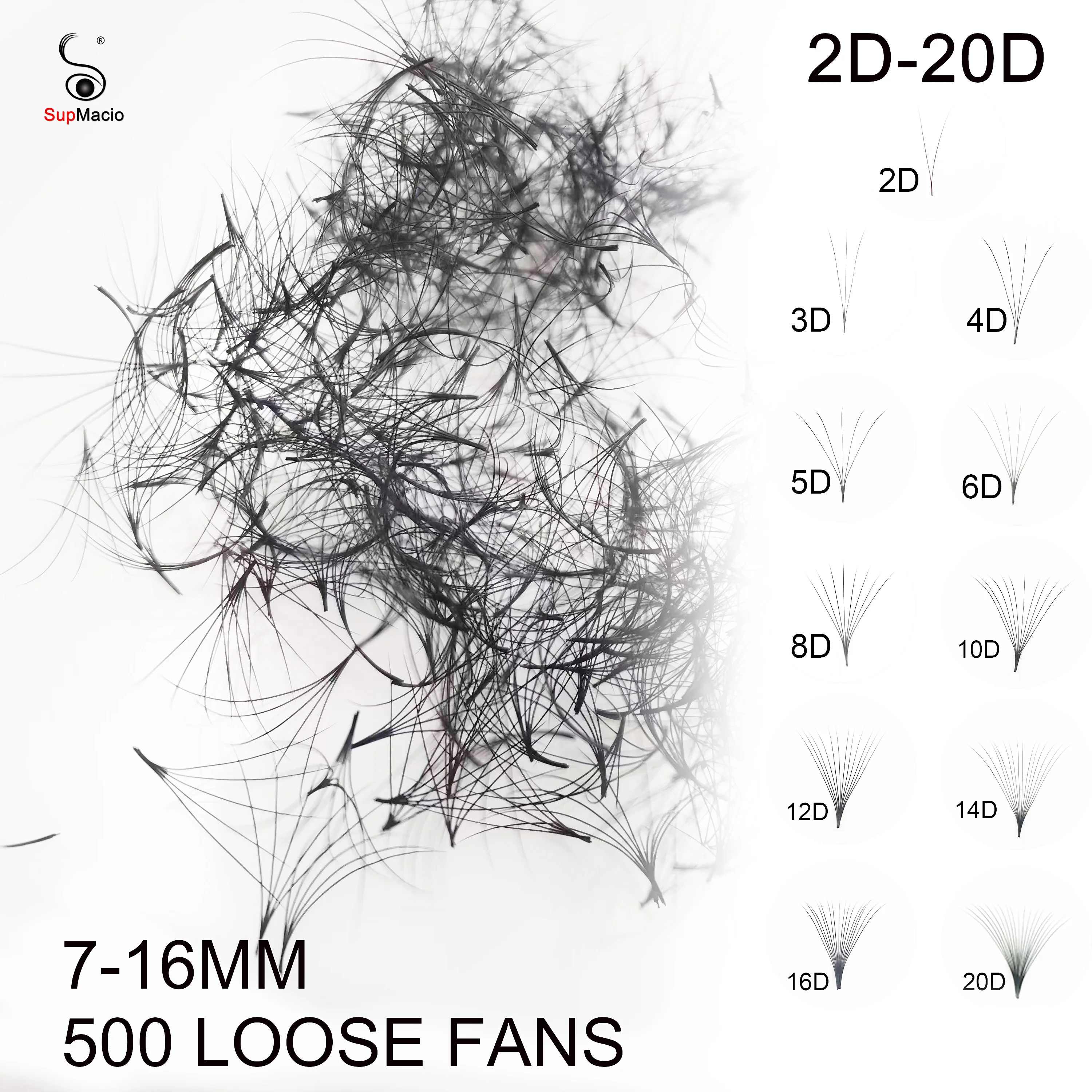 

Supmacio свободные веерные наращивания ресниц 20D 16D 14D 12D 10D заостренные базовые ресницы свободные веерные вечерние веерные ресницы