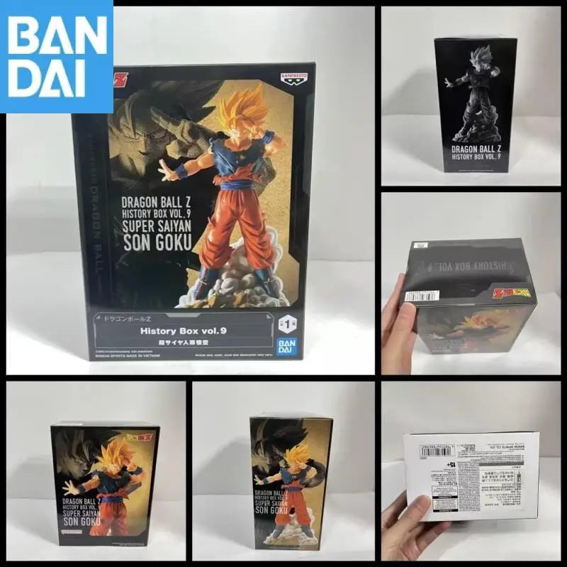 

Bandai Original Banpresto Anime Dragon Ball Z History Box VoL9.Super Saiyan Son Goku ПВХ Фигурка Коллекционная модель игрушки