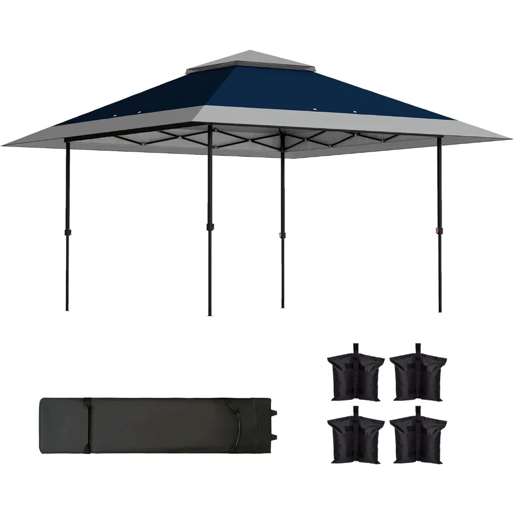 

13' x 13' Pop Up Canopy Tent, UPF50+ Instant Sun Shelter, Tents for Parties, Height Adjustable, with Wheeled Carry Bag and 4 Sa