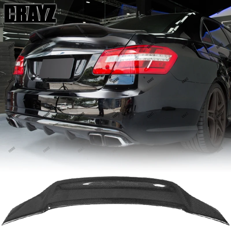 

R Style Rear Spoiler For Mercedes Benz W212 E350 E550 2010-2016 FRP Real Carbon Fiber CAR Accessories Spoiler