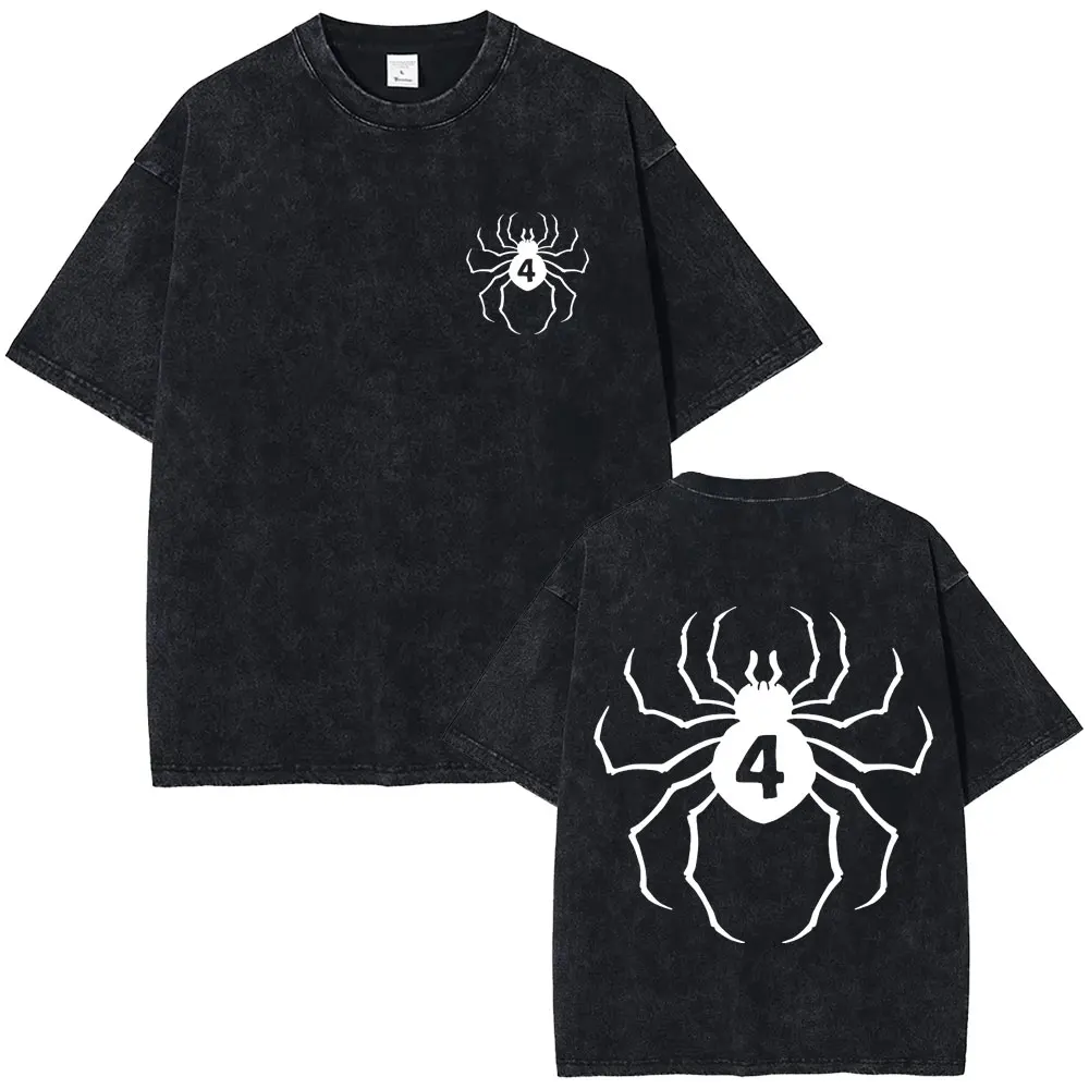 

Anime Hunter X Hunter Vintage Washed T Shirt Spider Phantom Troupe Hisoka Chrollo T-shirt Men Women Manga Casual Cotton T-shirts