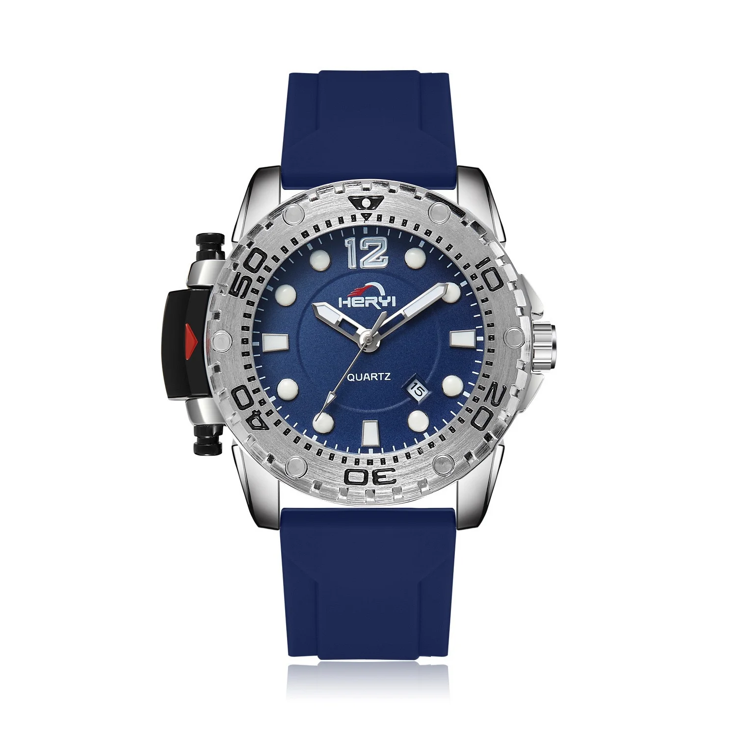 2025 new men's watch brand genuine sports men's large dial light luxury men's casual simple business watch