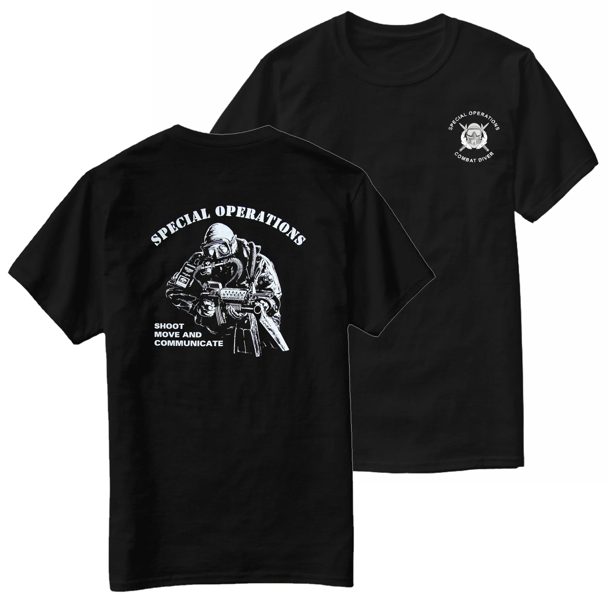 Special Operations Combat Diver T-Shirt 100% Cotton O-Neck Summer Short Sleeve Casual Mens T-shirt Size S-3XL