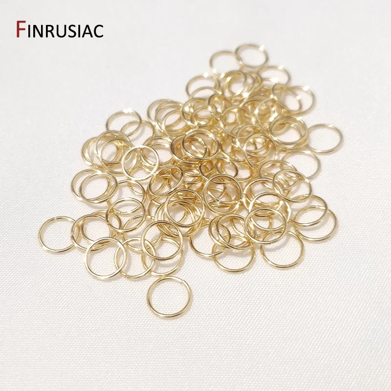 DIY Open Jump Rings For Jewelry Making Accessories,14k Real Gold Plated Brass Metal Material Connecting Ring Wholesale