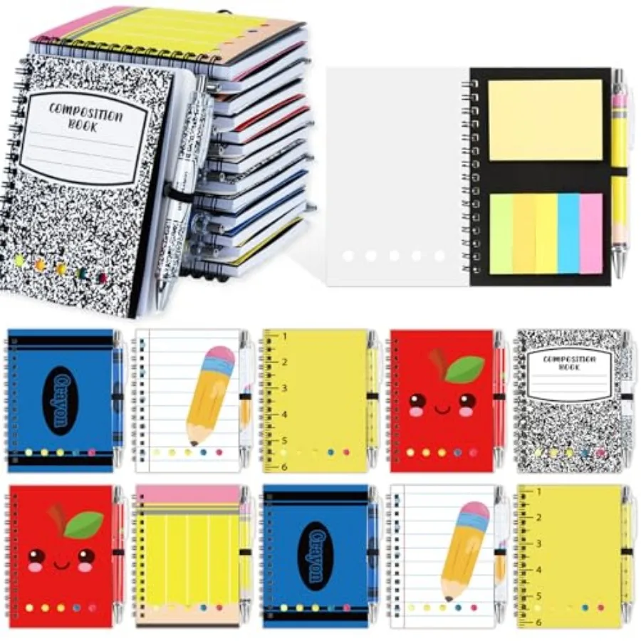 

Набор из 48 предметов/24 комплектов: подарочные блокноты для учителей с 24 шарикопишущими ручками, спиральные тетради, карманные ежедневники, оптовые подарки для учителей