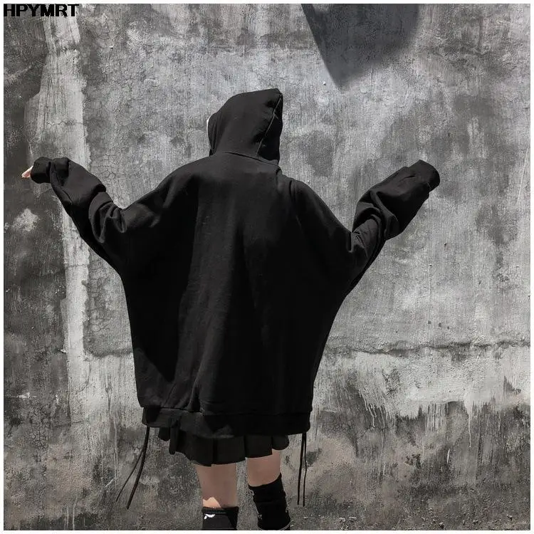 Autumn Fashion Punk Graphic Print Hip Hop Zipper Hoodie Men Women Harajuku Oversized Hooded Sweatshirt Gothic Vintage Streetwear