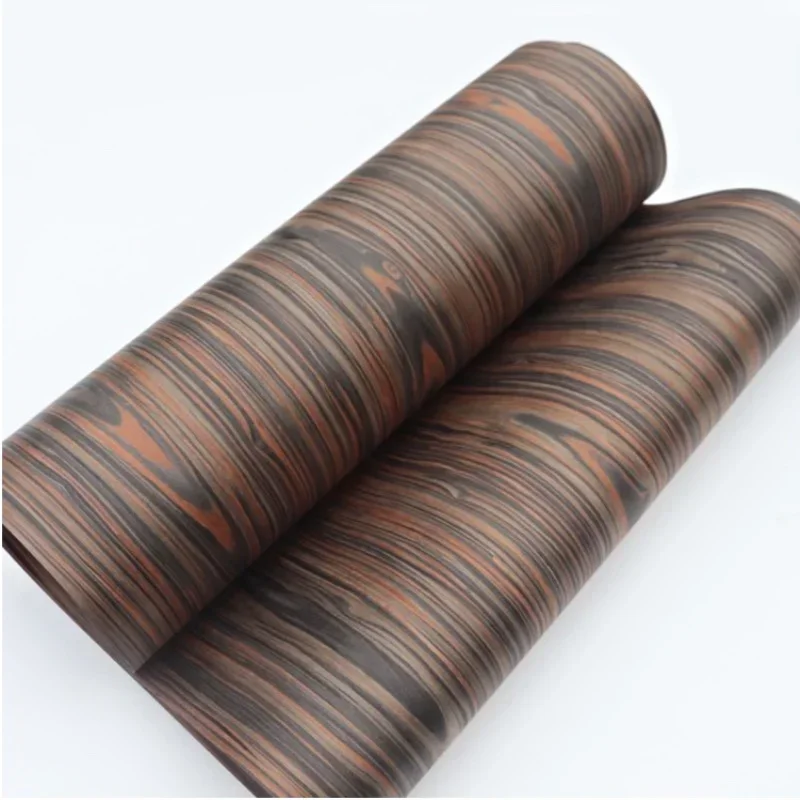 Length: 2.5Meters Thickness:0.3mm Width: 55cm Technological Bark Black Cedar Veneer Solid Wood Skin