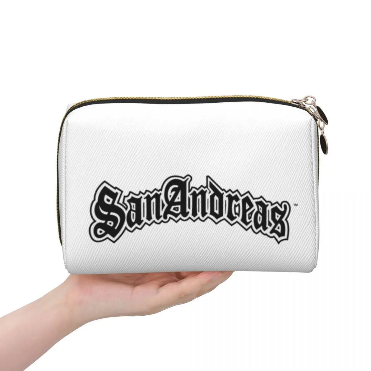 Sherm Head GTA Sanandreas Logo Women Cosmetic Bag Travel Makeup Organizer Pouch Toiletry Storage Dopp Kit Box