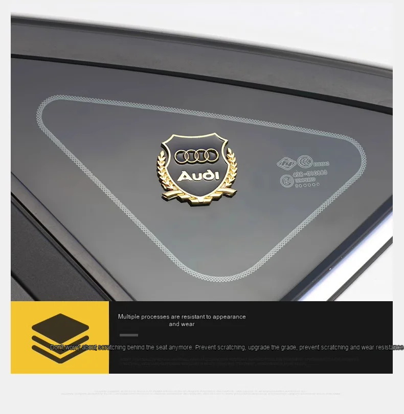 3D Metal Car Interior Dekoration Stickers Badges Auto Styling For Audi A3 8L 8V 8P A4 B5 B6 B7 B8 A5 A6 C5 C6 C7 A7 A8 D3 Q5 Q7