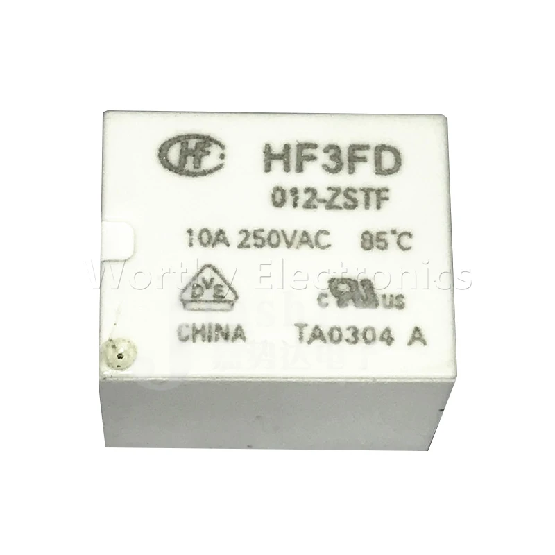 

New Free Shipping 10pcs/lot HF3FD-012-ZSTF Power Relay 12V 5PIN 10A 250VAC Wholesale