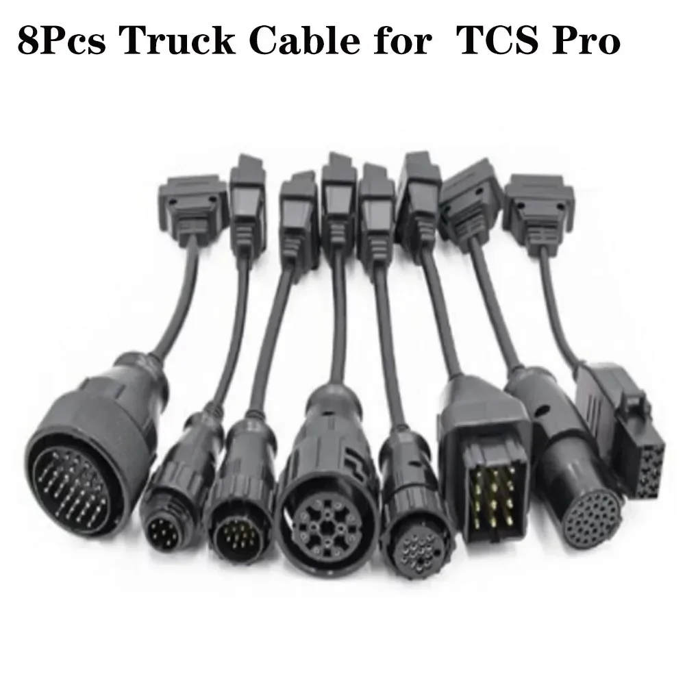 Best Price Truck Cables For 150 TCS Pro OBD2 Full Set 8pcs Trucks Cables Diagnostic Tool Connect Cable Adapter for Renault/Volvo