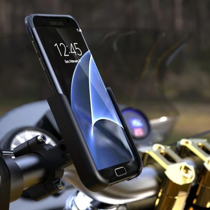 

Universal For Motorcycle Aluminum Accessories Mobile Phone Holder GPS Stand Holder Handlebar Phone Bracket