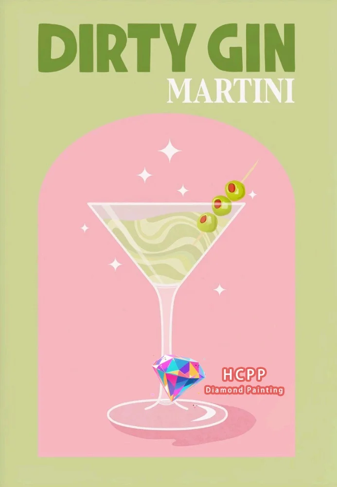 Cupido Pijl Manhattan Bloody Mary Cocktail Diamant Tekenset Vierkant Ronde Diamant 5D DIY Mozaïek Handgemaakt Kunstcadeau Woondecoratie