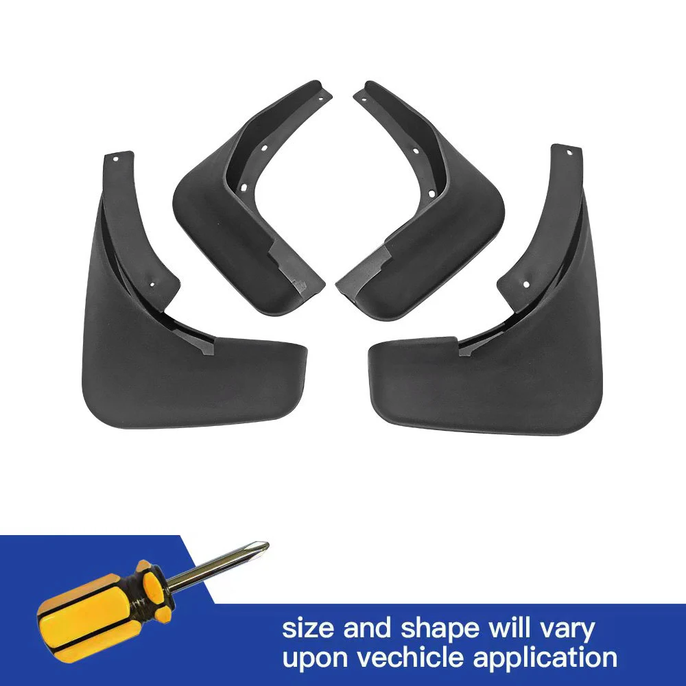 4Pcs Front & Rear Mud Flaps Splash Guards Mudguards For Audi A4 S-line / S4 B8 Estate Avant 2009 2010 2011 2012 2013 2014 2015