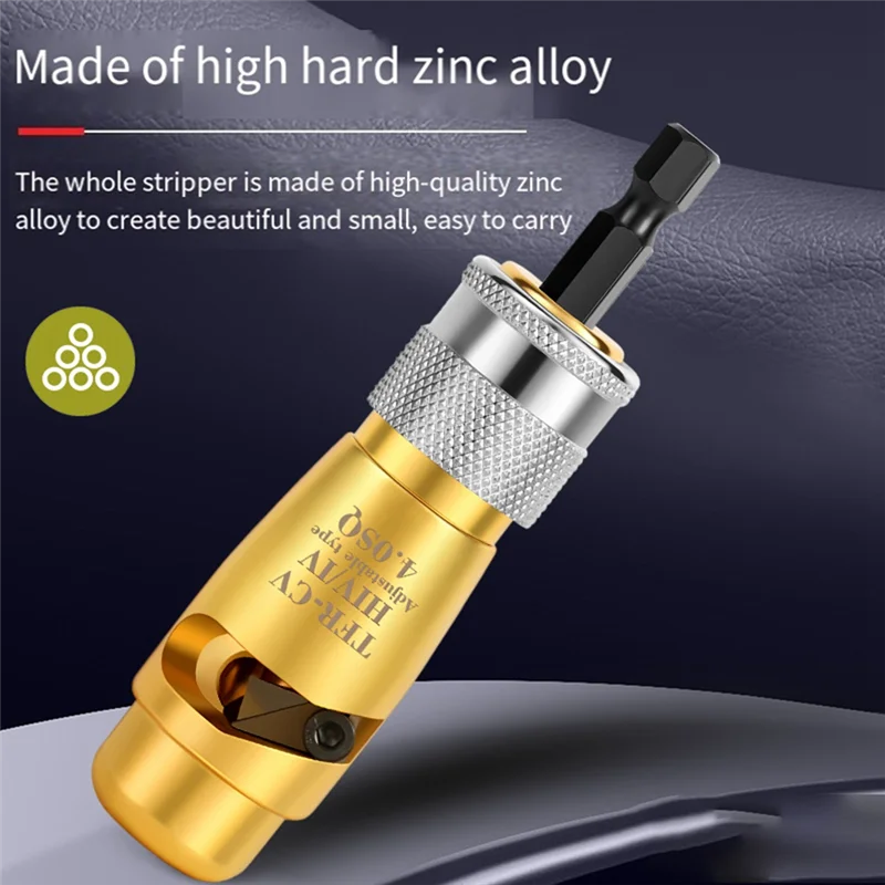 ETRT Cable Wire Stripper And Twister, Cable Twisting Stripping Tool With Wrench, Portable Power Drill Wire Stripper 2.5 Easy Ins