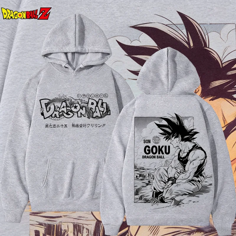 2026 Neue Herbst/Winter Dragon Ball 40. Jubiläum Son Goku 100% Baumwolle Anime Bedruckter Hoodie Übergröße Lässige Streetwear Unisex