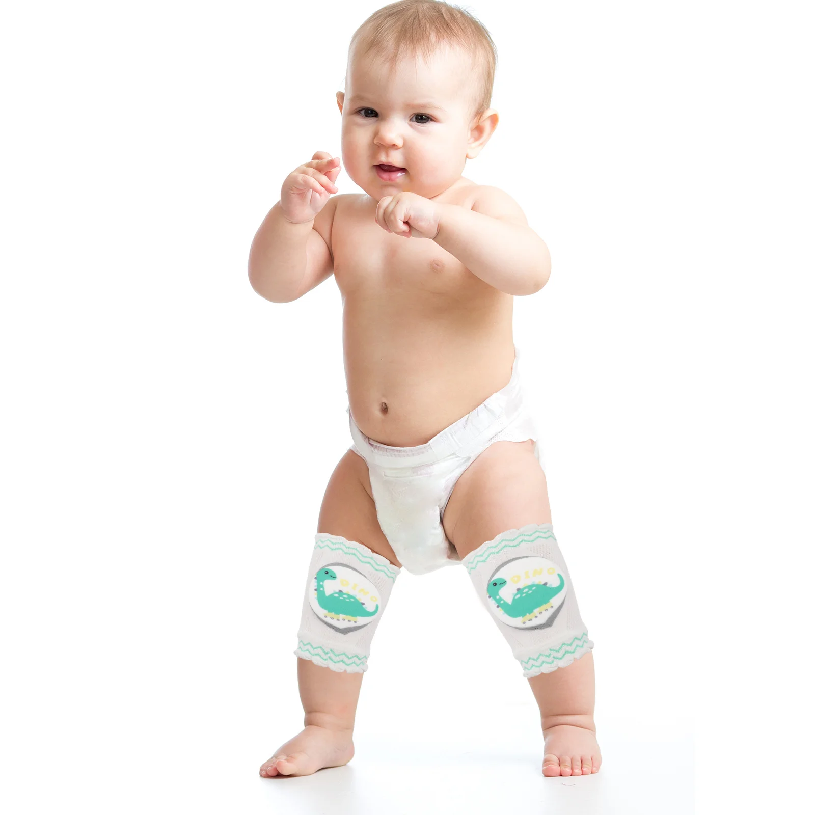 

1Pair Protective Baby Knee Pads Breathable Summer Toddler Kneelet Cute Cartoon Pattern Elastic Soft Kneecaps for Crawling