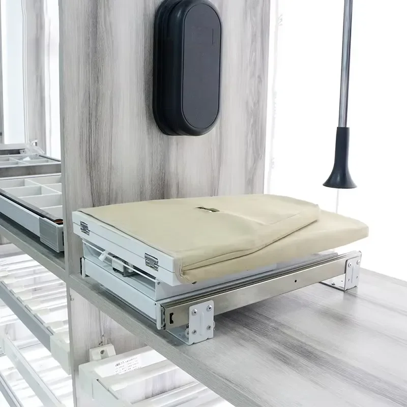 Built In Cabinet Ironing Board Pull Out Foldable 180 Degree Rotating Storage Rack For Home Laundry Room Space Saving Solution