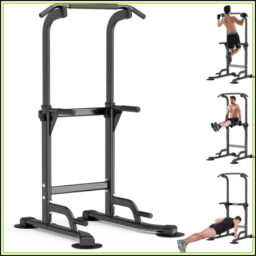 Pull-Up Dip Station Chin-Up Bar Weight Capacity 350LBS Home Gym Strength Training Equipment