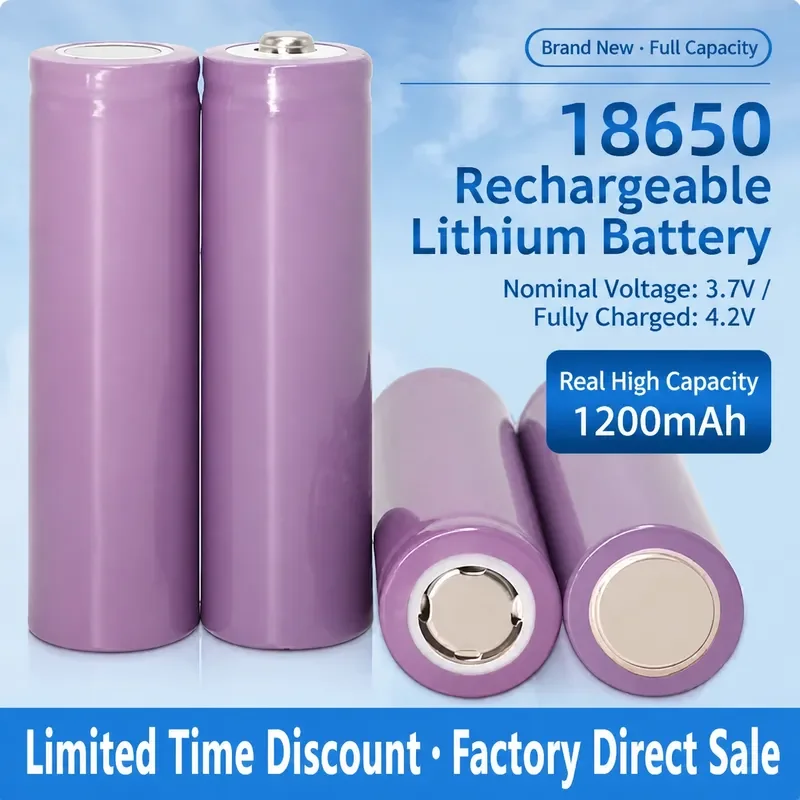 4.2V 1200mAh Lithium Battery for Chigo Electric Mosquito Swatter Small Flashlight Fan Flat Head Tip 2 Year Quality Assurance