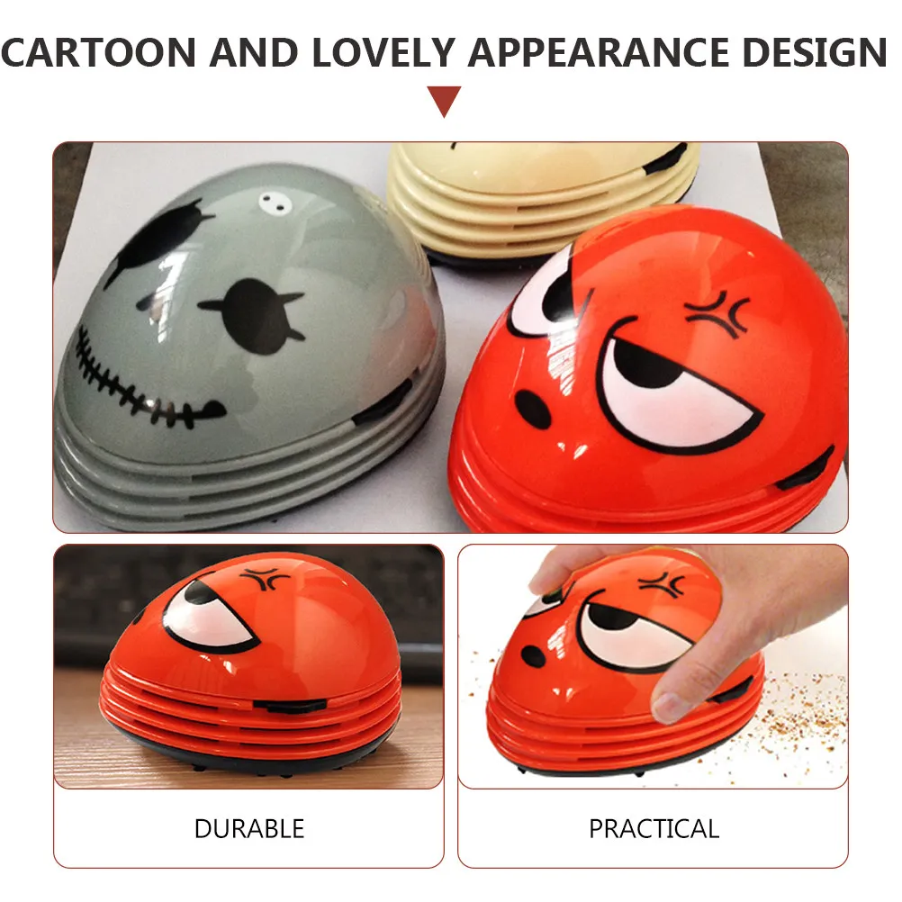 1Pcs Mini Desktop Keyboard Dust Collector Cartoon Handheld Cleaner Efficient Dust Catcher Quick Cleaning for Office Home