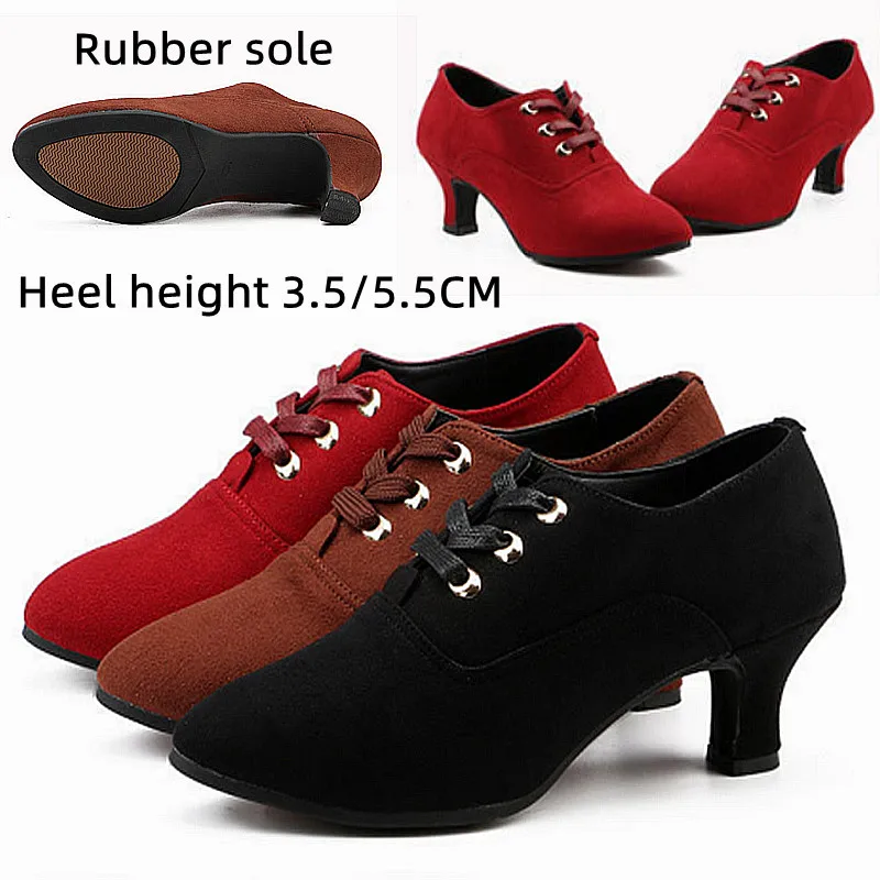 

Latin Dance Shoes Tango Salsa Girls Woman Adult Modern Outdoor Dance Shoes Lace Up Boots Teacher Shoes Dance Sneakers