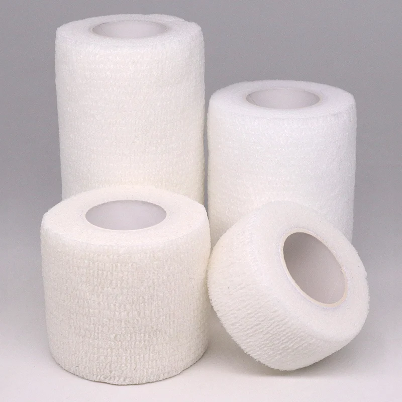 White Black Khaki Sports Self Adhesive Elastic Bandage Wrap Tape 4.8m Elastoplast For Knee Support Finger Ankle Palm Shoulder