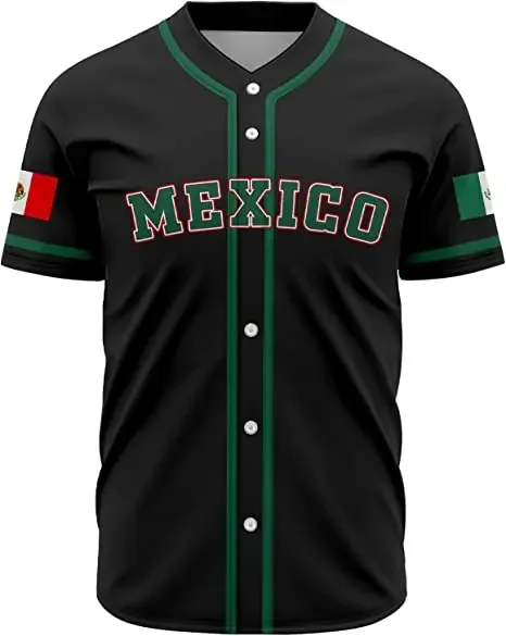 Custom 2024 World Mexico Baseball Jersey Adults Sports Baseball Classic Shirts Printed Personalized Name Number for Men