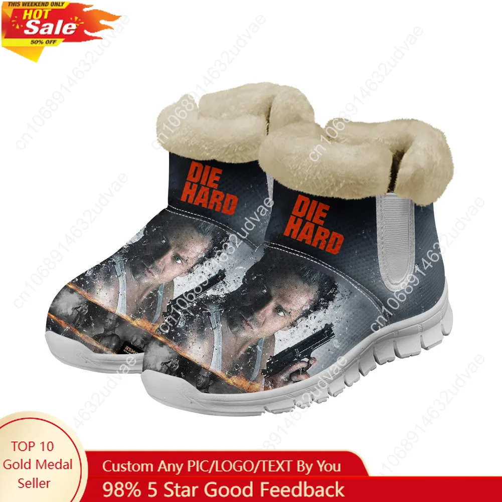 

Die Hard Movie Snow Boots John McClane Mens Womens Teenager Shoes Keep Warm Casual Lightweight Sports Custom Sneakers