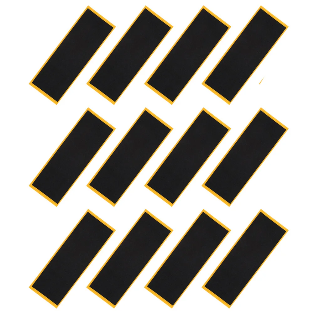 12개입 핑거보드 그립 테이프 미끄럼 방지 미니 스케이트보드용 접착성 내구성 연습용 핑거 스케이트보드 액세서리 폼 그립