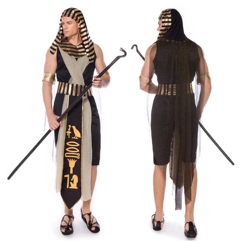 Halloween Cập Trang Phục Bộ Hoàng Đế Pharaon Bộ Trang Phục Nữ Hoàng Cập Bộ Trang Phục Cập Cổ Tay Cosplay Trang