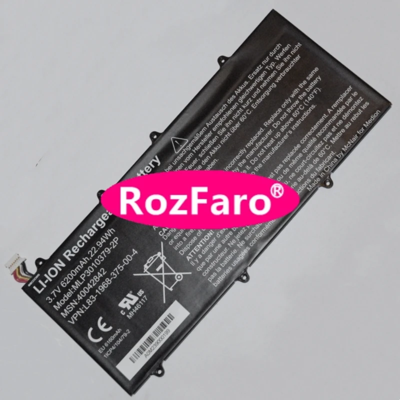 

RozFaro For Medion LifeTab S9714 MD99300 MLP3010379-2P 40042842 Laptop Substitute Battery For Lenovo IdeaTab A2110 Tablet PC