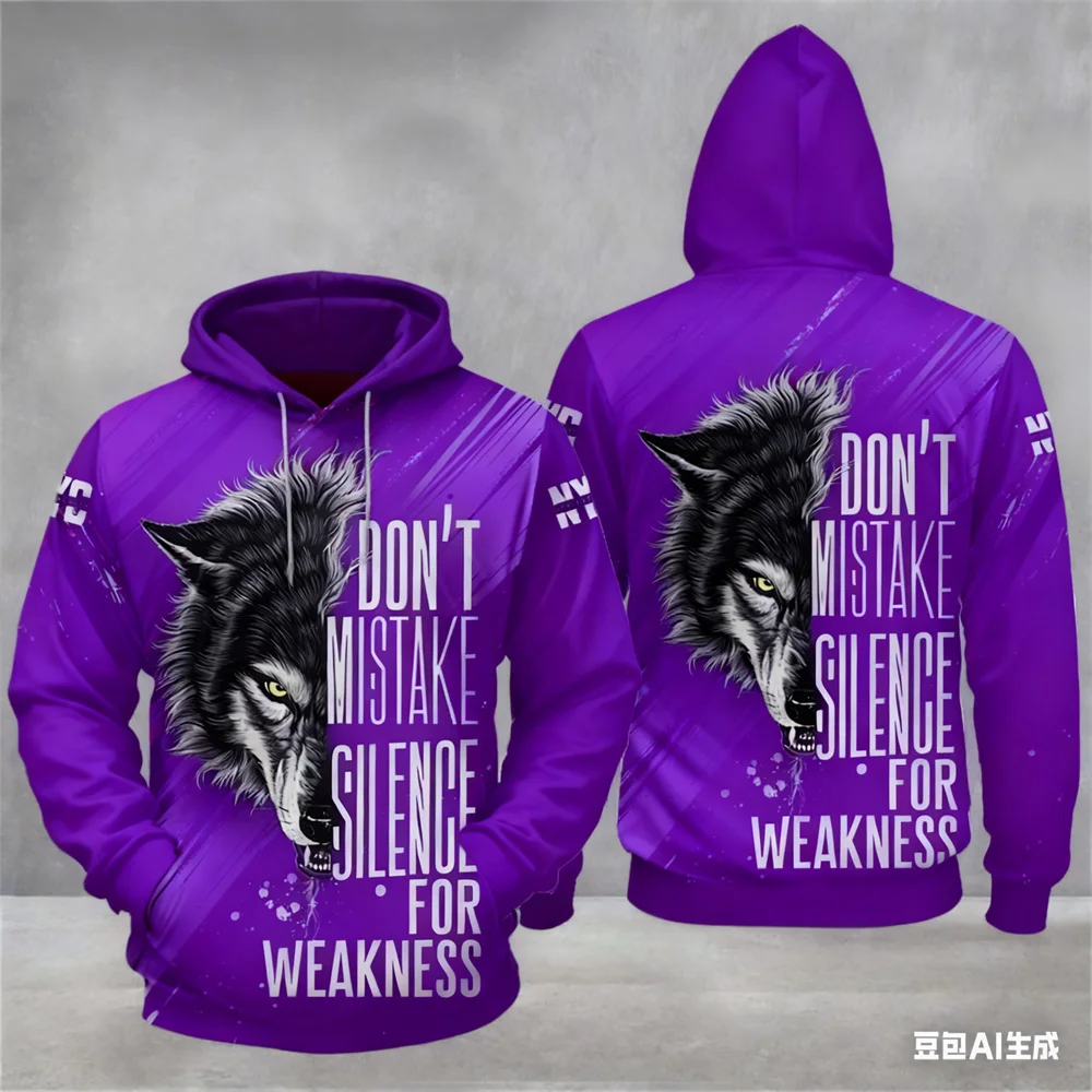 الخريف الشتاء هوديس ل ma الذئب نمط طباعة الرجال هوديي الترفيه الرسومات هوديس جديد في هوديس وبلوزات ملابس رجالي