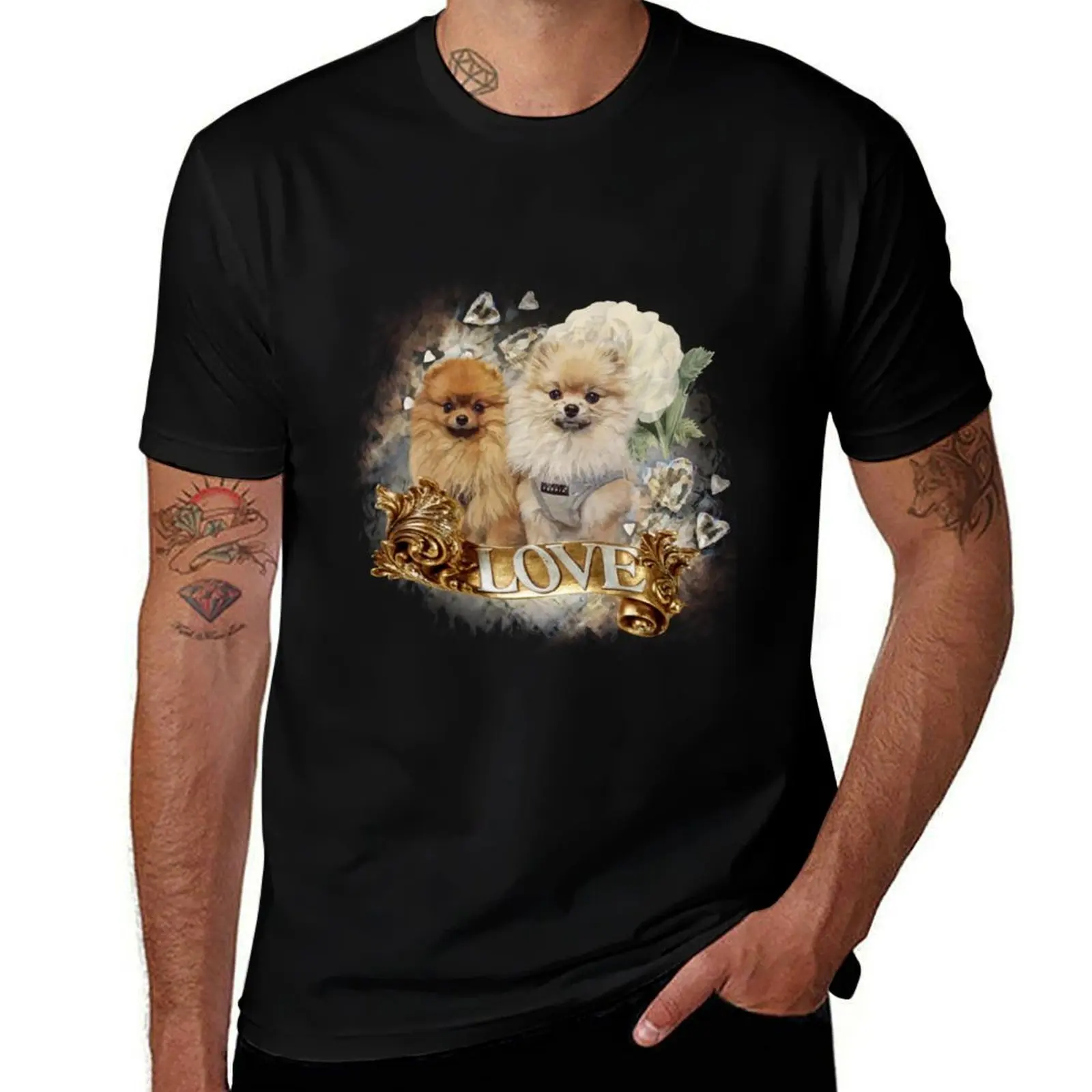 

Zwergspitz Pomerania T-Shirt Daily Casual Short Sleeve Tee Shirt