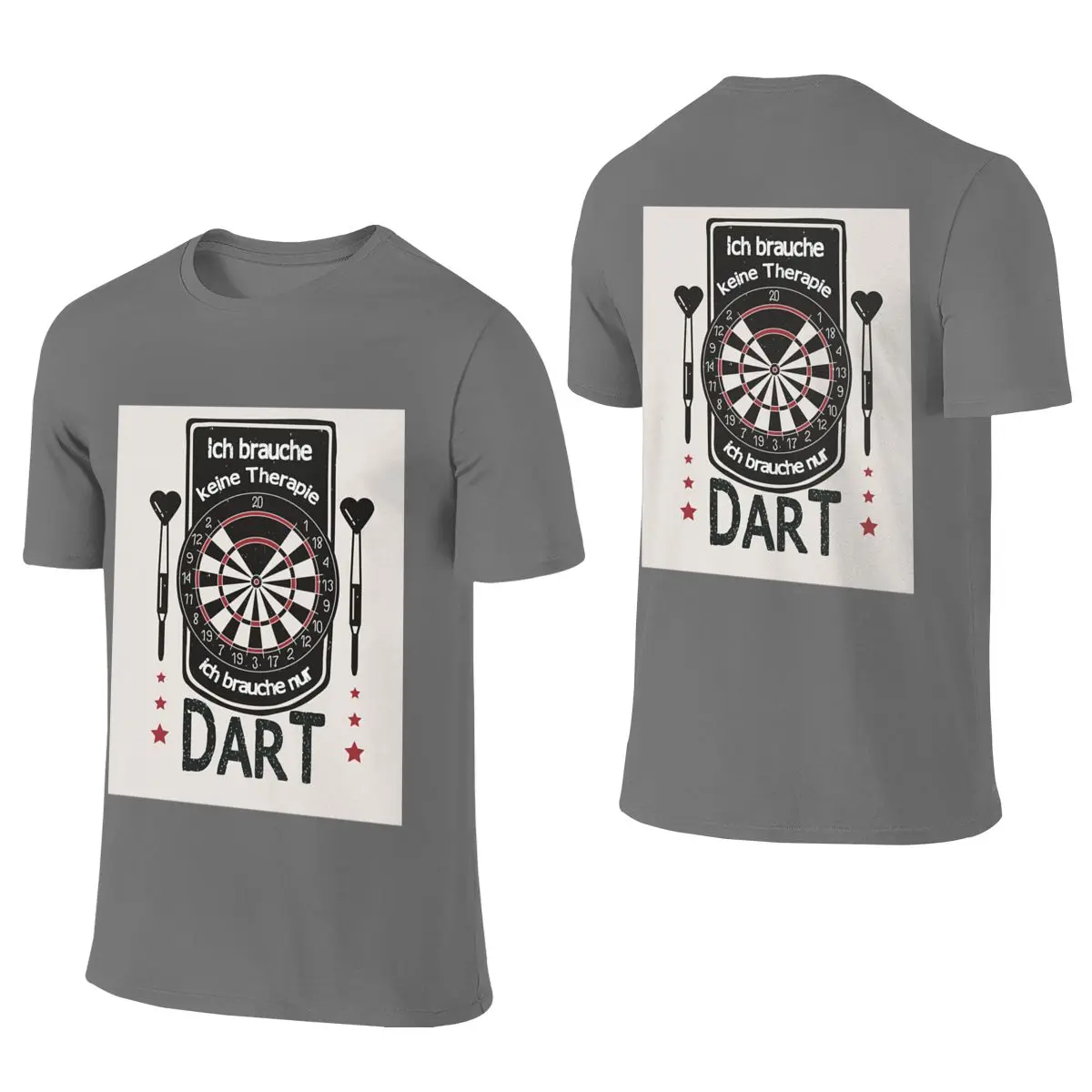 Sometimes The Only Thing That Helps Is Darts Basic Reversible T-shirt Japanese Street Double Edging Tee