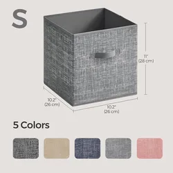 Foldable Storage Box with Double Handle, Uncovered Fabric, Storage Basket, Finishing Box, Wardrobe, Hot-selling