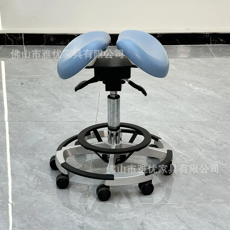 Saddle Ergonomic Dentist  Lifting Riding  Physician Surgical Stool Bar  with Pulley Chair