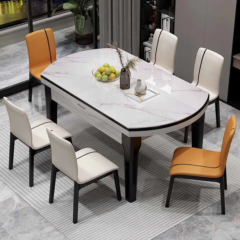 Waterproof Kitchen Dining Table Luxury Unique Space Saving 4 Chairs Tables Modern White Nordic Mesas De Jantar Home Furniture