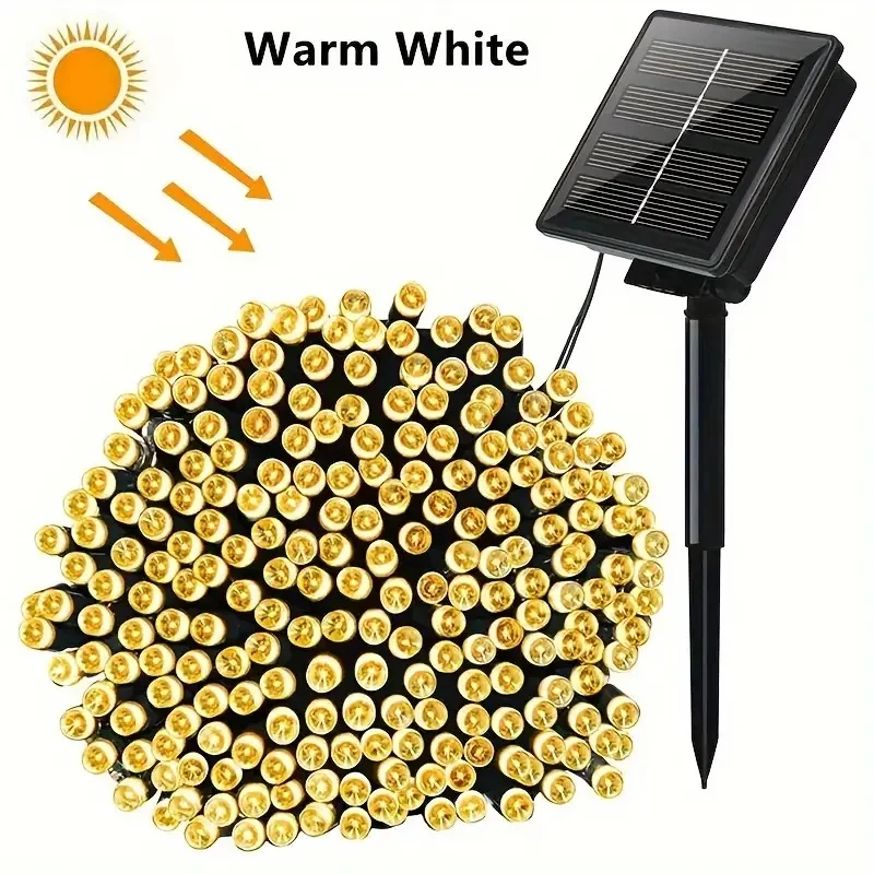 OKAL RED EAST Outdoor Solar Lichterkette LED Weihnachtsdekoration, Lichterkette Solar Lichterkette Garten Weihnachtsdekoration Licht 7
